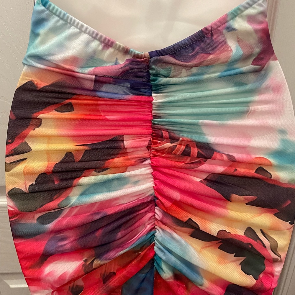 Elegant Multicolor Women's Dress - Picture 4 of 5